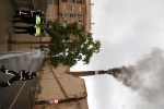 Histórica encendida de viejas chimeneas de azulejeras de la provincia como la de Sanchis de l'Alcora