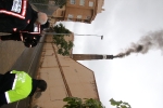 Histórica encendida de viejas chimeneas de azulejeras de la provincia como la de Sanchis de l'Alcora