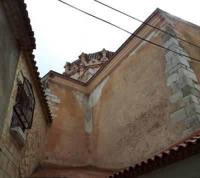 Culminan los trabajos de reparacin de la cornisa de la Iglesia de San Miguel de Canet