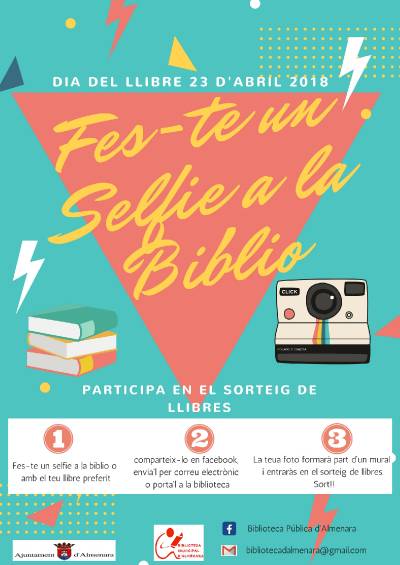 La Biblioteca pblica Joan Fuster d'Almenara premiar els 'selfies amb llibres'