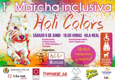 Inscrbete a la '1 Marcha Inclusiva Holi Colors' del prximo 9 de junio en Vila-real