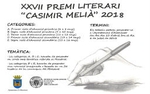 En marxa el XXVII Premi Literari ?Casimir Melià? 2018