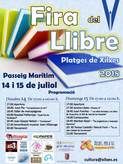 Xilxes celebra la II Fira del Llibre aquest cap de setmana amb presentacions literries, tallers i msica 
