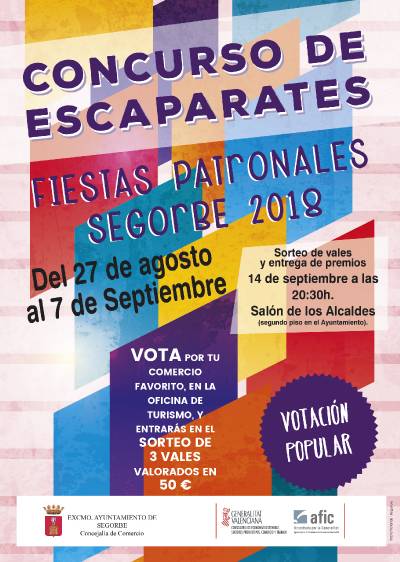 El Concurso de Escaparates de las Fiestas Patronales 2018 engalanar los comercios de Segorbe