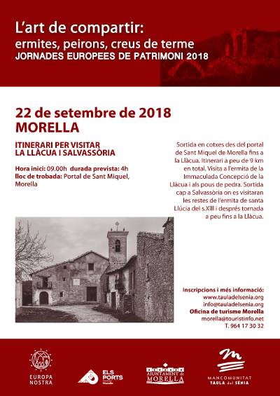 Morella participa en les Jornades Europees de Patrimoni del Territori Snia  2018