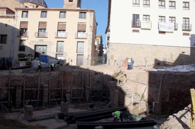 Las obras de reurbanizacin de la plaza Sinagoga de Onda avanzan a buen ritmo
