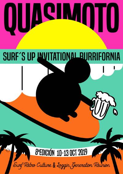 La platja de l'Arenal reunirà els amants del surf en la setena edició del Quasimoto Surf's Up Invitational Burrifornia