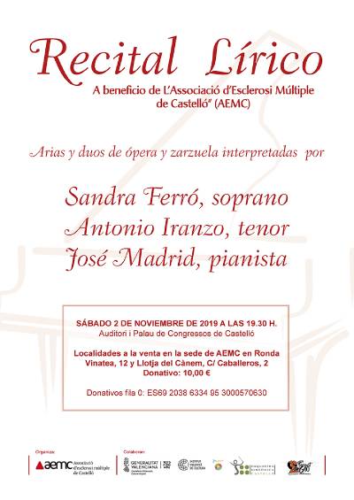 Recital lírico a favor de AEMC