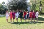 Las Reinas Falleras de Burriana 2020 se fotografían con las Falleras Mayores del próximo ejercicio