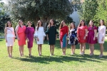 Las Reinas Falleras de Burriana 2020 se fotografían con las Falleras Mayores del próximo ejercicio