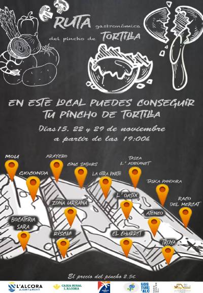 Nace una nueva iniciativa gastronmica en lAlcora: la ruta del pincho de tortilla