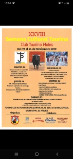 El Club Taurino Nules celebra su XXVIII Semana Cultural Taurina