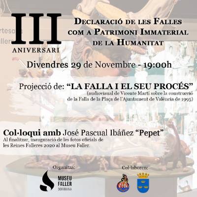 El Museu faller celebra el III aniversari de la declaraci de les Falles com a Patrimoni Immaterial de la Humanitat