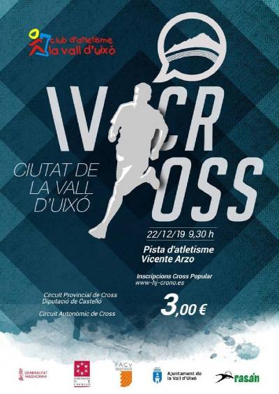 El Ayuntamiento de la Vall d'Uixó presenta el IV Cross Ciutat de la Vall d'Uixó y la XXXV San Silvestre Solidaria