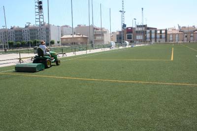 Almassora prioritza la renovaci de la gespa del camp de futbol de Boqueres 