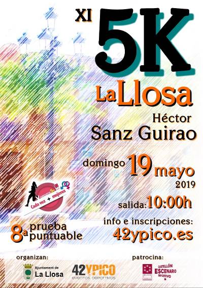L'esport torna a La Llosa el 19 de maig amb el 5K Hctor Sanz Guirao