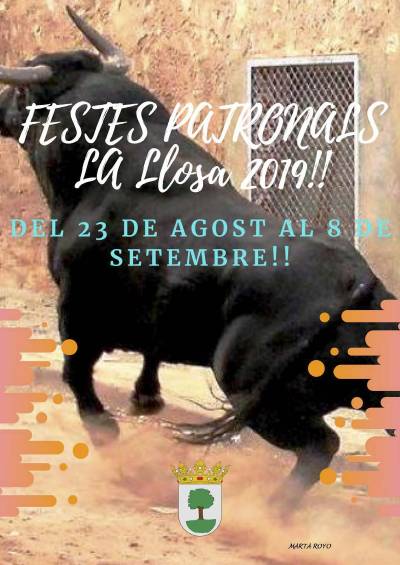 La Llosa viur les seues festes patronals del 31 d'agost al 8 de setembre