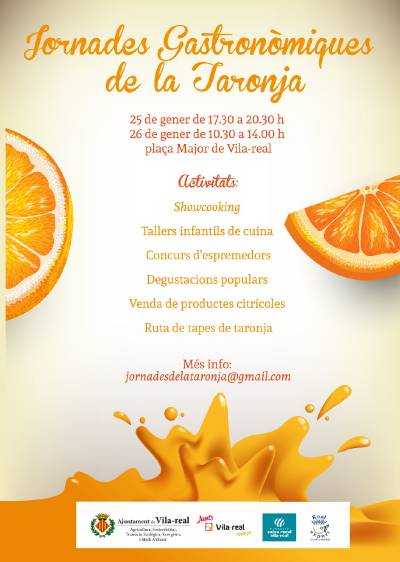 Les II Jornades Gastronmiques de la Taronja mostraran els usos i propietats daquesta fruita a travs de tallers, concursos i degustacions per a tota la famlia