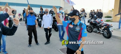 Espectacular rebuda a Sergio García Dols després del seu segon segon lloc en Moto 3