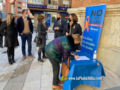 El PP de Castelló recull més de 2.000 signatures a favor de la llibertat educativa