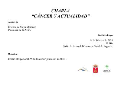 El Centro Ocupacional Alto Palancia organiza la charla “Cáncer y Actualidad”