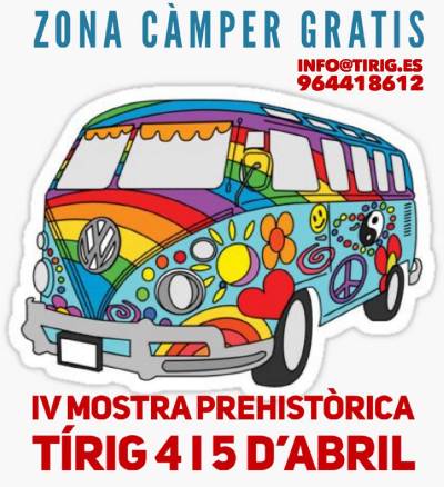 Tírig habilita una zona d'acampada gratuïta per a la Mostra Prehistòrica