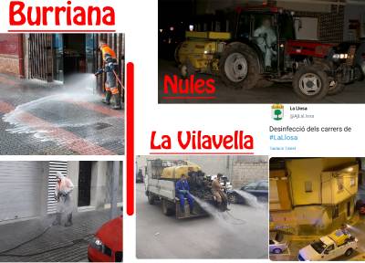 Burriana se resiste a pedir ayuda a los agricultores y aún está desinfectando calles