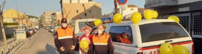 Protección Civil alegró la tarde del sábado a los niños y niñas de Almenara