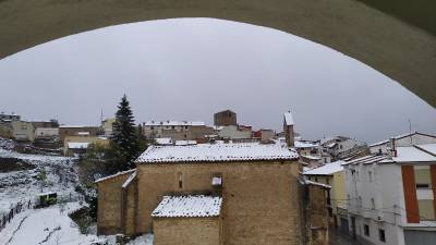 El interior de Castelln se cubre de nieve