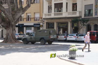 Militars i Gurdia Civil vigilen els carrers de Borriana