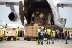 Aterriza en el aeropuerto de Castelló el avión con las 370.000 mascarillas adquiridas por los ayuntamientos bajo la coordinación de la Diputación