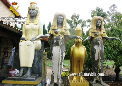Localitzen en  Burriana 14 escultures egpcies robades a Nules 