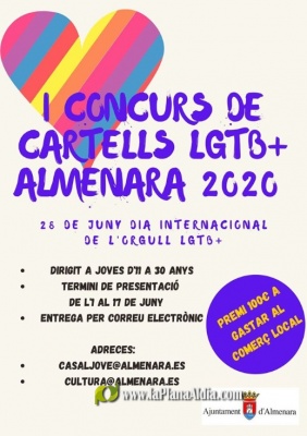 Almenara convoca un concurs de cartells per a commemorar el Dia de l'Orgull LTGBI+