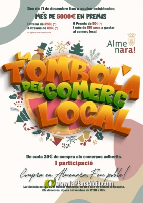 Almenara repartirà més de 5.000 euros en premis en la tómbola del Comerç Local