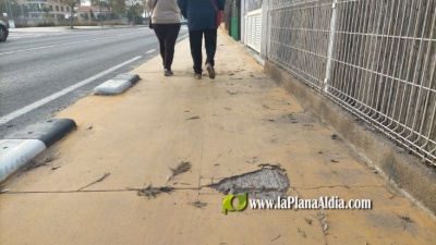 Nuevas grietas en el pavimento incrementan las dudas de la correcta ejecucin del carril ciclopeatonal de la carretera del Grao