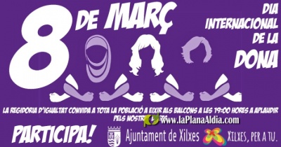 Xilxes reivindicar la igualdad desde los balcones el prximo 8 de marzo  