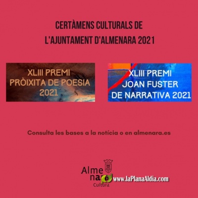 Almenara convoca la XLIII edició del certàmens culturals