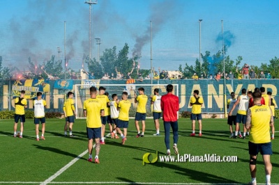 Ambiente en el entrenamiento del Villarreal cf