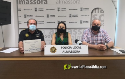 Almassora destaca la actuación en la pandemia y el aumento de plantilla en la memoria anual de su Policía Local