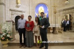 Autoridades, reina y dama y poblaci?n en general con la guardia civil y la Virgen del Pilar