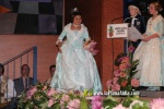 Mar?a Olivas Vidal  ja llueix la banda que la acredita com a Reina Fallera infantil de Burriana 2023
