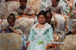 Mar?a Olivas Vidal  ja llueix la banda que la acredita com a Reina Fallera infantil de Burriana 2023
