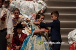 Mar?a Olivas Vidal  ja llueix la banda que la acredita com a Reina Fallera infantil de Burriana 2023