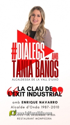 Tania Baños arranca el proyecto 'Diàlegs' para intercambiar ideas y reflexionar sobre el futuro de la Vall d'Uixó