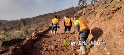 La Diputació de Castelló inverteix 140.000 € en manteniment de camins en els municipis afectats per incendis i per pluges torrencials