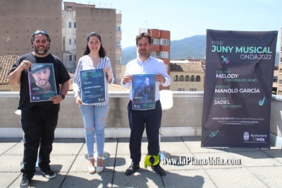 Onda anuncia un nuevo ciclo de Juny musical con Manolo Garca, Melody y Jadel junto a los msicos locales