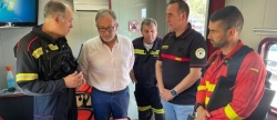 Martí ensalza la coordinación entre Bomberos Diputación de Castelló, la Generalitat y la UME para que el incendio de Caudiel se dé por estabilizado en 24 horas