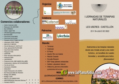 Primeras Jornadas de Terapias Naturales en la localidad vecina de Les Useres