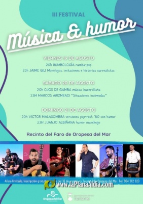 Oropesa del Mar se prepara para acoger la tercera edición del festival Música & Humor
