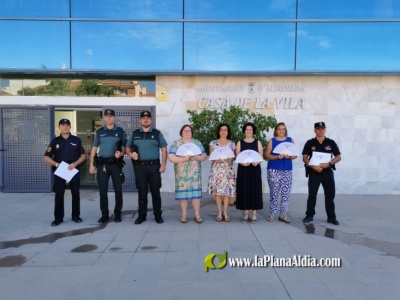 Almenara tindr Punts Violeta amb un agent de la Policia Local en les festes patronals